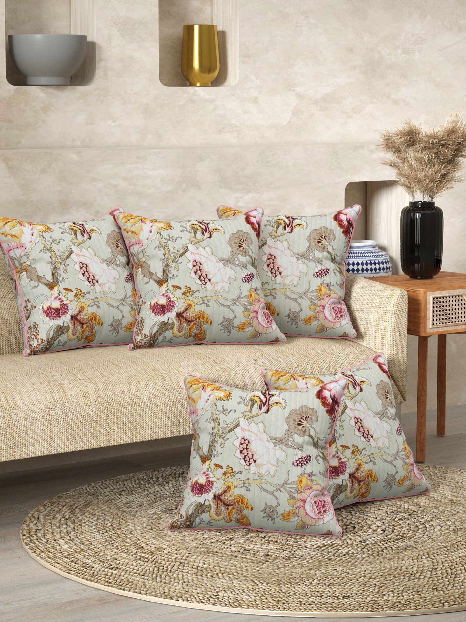 Cotton cushion cover 16x16 sale