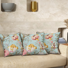 Fade Floral Anokhi Cotton Cushion Covers - 16x16 Inches