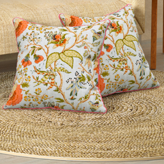 Tangerian Anokhi Cotton Cushion Covers - 16x16 Inches