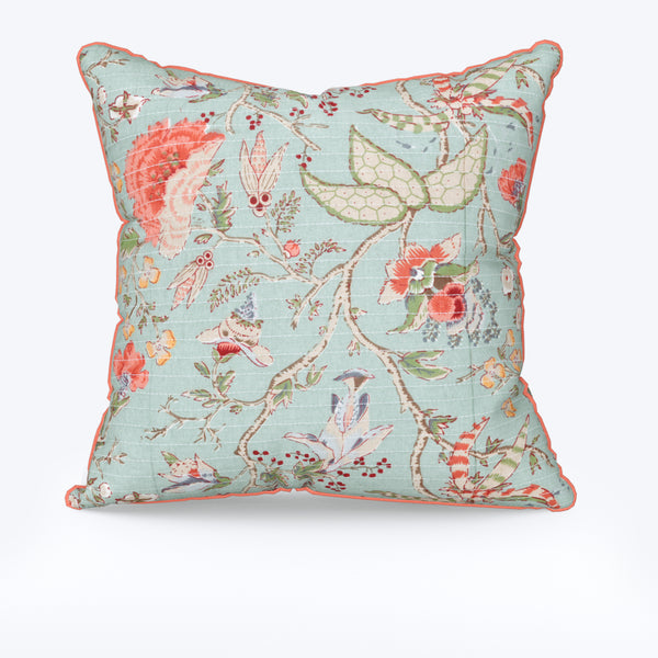 Sea Green Anokhi Cotton Cushion Covers - 16x16 Inches