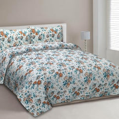 EasyGoods® Premium Blue Anokhi Printed Cotton Bedsheet – Authentic Traditional Style - EasyGoods India