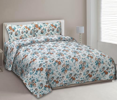 EasyGoods® Premium Blue Anokhi Printed Cotton Bedsheet – Authentic Traditional Style - EasyGoods India