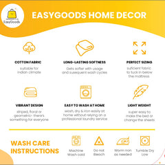 EasyGoods® 240 TC Pure Cotton Bedsheet