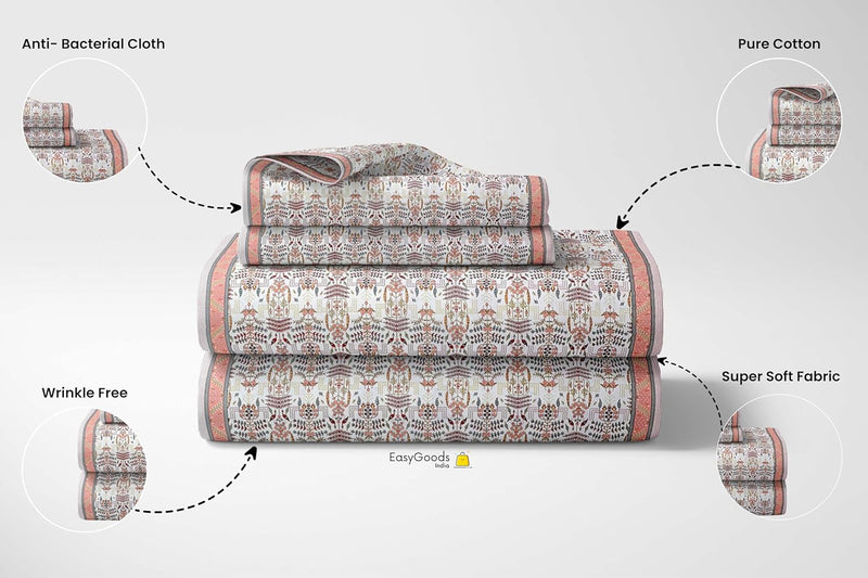 EasyGoods® 240 TC Pure Cotton Bedsheet
