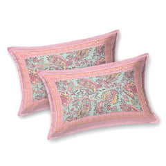 Jaipuri Cotton Bedsheet with a floral or traditional Rajasthani print in shades