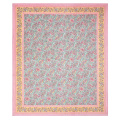 Jaipuri Cotton Bedsheet with a floral or traditional Rajasthani print in shades