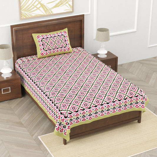 Alara Printed Bedsheet - Brown - EasyGoods India