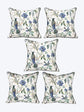 Bird Blue Anokhi Cotton Cushion Covers - 16x16 Inches