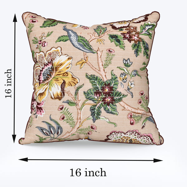 Desert Green Anokhi Cotton Cushion Covers - 16x16 Inches