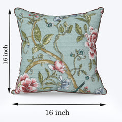 Aquatic Green Anokhi Cotton Cushion Covers - 16x16 Inches