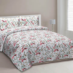 EasyGoods® Premium Birdy Peach Anokhi Printed Cotton Bedsheet – Authentic Traditional Style - EasyGoods India