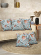 Aqua Blue Anokhi Cotton Cushion Covers - 16x16 Inches - EasyGoods India