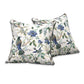 Bird Blue Anokhi Cotton Cushion Covers - 16x16 Inches