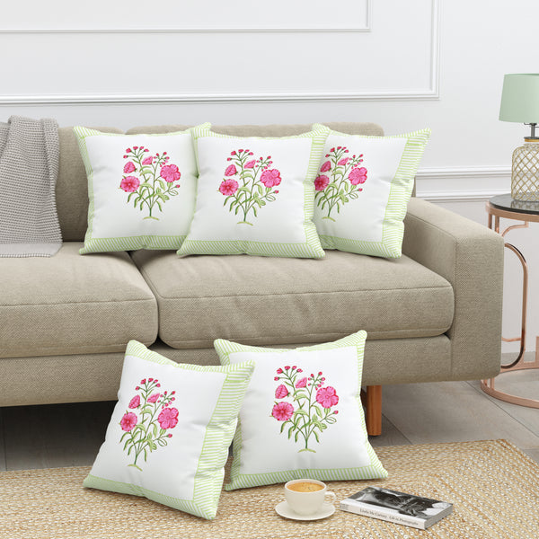 Canvas Blossom Cushion Covers - Premium Printed Designs for Elegant Home Decor