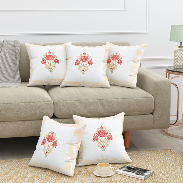 Canvas Blossom Cushion Covers - Premium Printed Designs for Elegant Home Decor