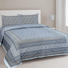 Ethnic Jaipuri Printed Bedsheet Set with Pillow Covers