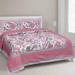 Ethnic Jaipuri Printed Bedsheet Set with Pillow Covers