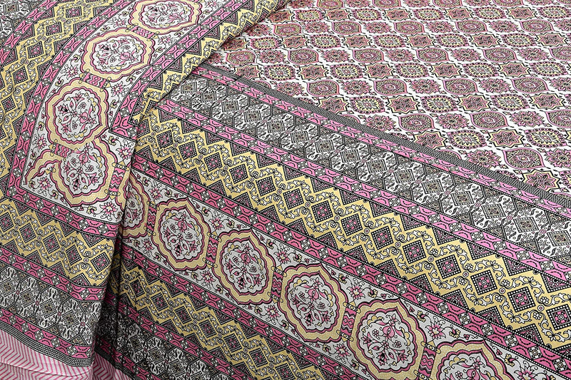 Ethnicjaipuri Pure Comfort Cotton  Bedsheet with 2 Pillow Covers