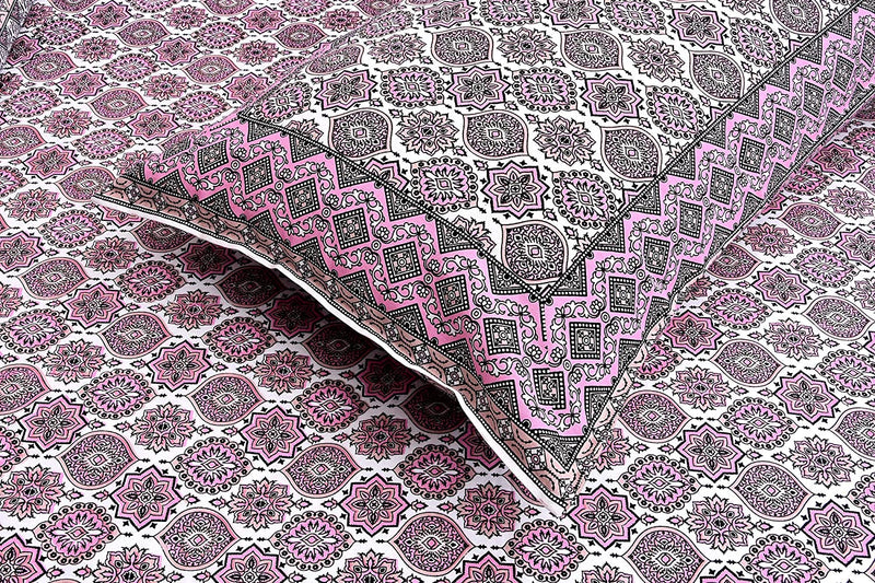 Ethnicjaipuri Pure Cotton CLOTHOLOGY Skin Friendly  Floral bedsheet With 2 Plow