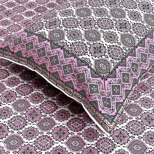 Ethnicjaipuri Pure Cotton CLOTHOLOGY Skin Friendly  Floral bedsheet With 2 Plow