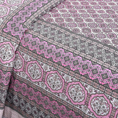 Ethnicjaipuri Pure Cotton CLOTHOLOGY Skin Friendly  Floral bedsheet With 2 Plow