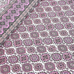 Ethnicjaipuri Pure Cotton CLOTHOLOGY Skin Friendly  Floral bedsheet With 2 Plow