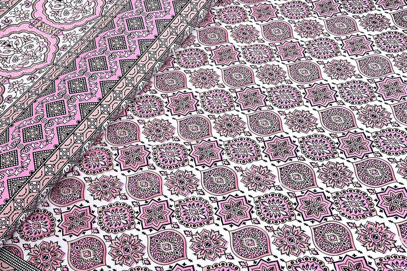 Ethnicjaipuri Pure Cotton CLOTHOLOGY Skin Friendly  Floral bedsheet With 2 Plow