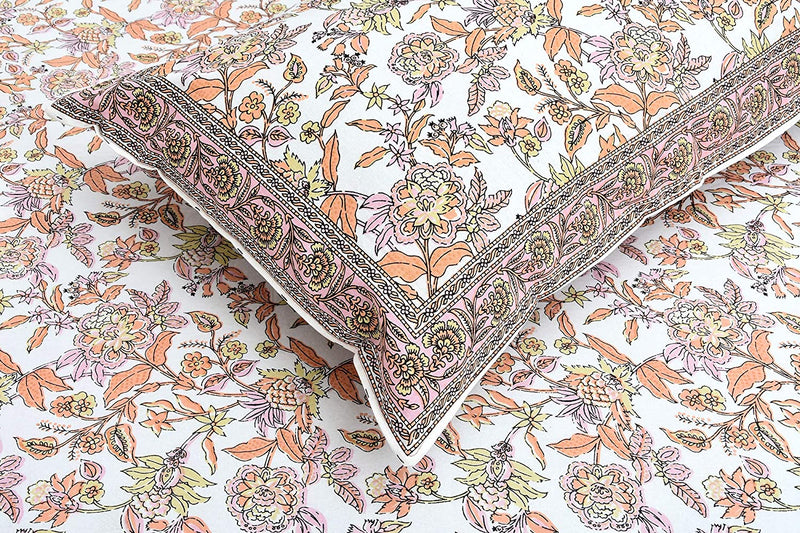 Ethnicjaipuri Adelia Cotton Bedsheets with Matching Pillow Covers