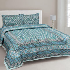 Ethnicjaipuri PURE COMFORT 100% Cotton Rajasthani Bedsheet with 2 Pillow Covers