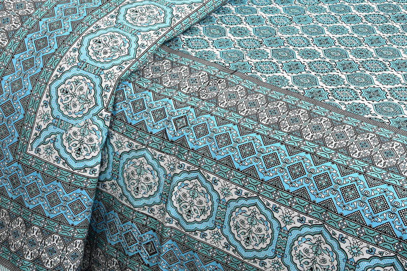 Ethnicjaipuri PURE COMFORT 100% Cotton Rajasthani Bedsheet with 2 Pillow Covers