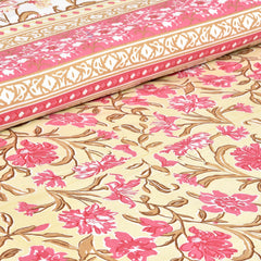 Ethnicjaipuri TOORVI TEXTILE Pure Cotton Flate  Bedsheet with 2 Pillow Covers