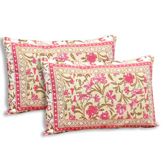 Ethnicjaipuri TOORVI TEXTILE Pure Cotton Flate  Bedsheet with 2 Pillow Covers