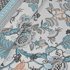 Ethnicjaipuri  Moxo Print CottoFlower n Bedsheet With 2 Plow Covers