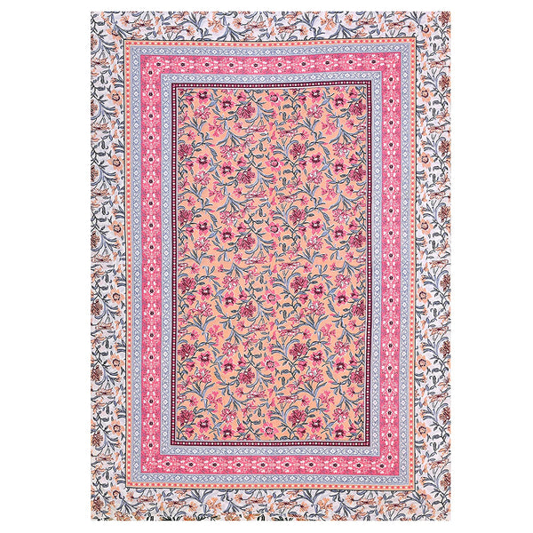 Ethnicjaipuri Print Cotton Flower n Bedsheet With  Plow  Cover