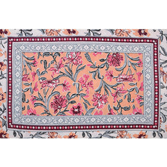 Ethnicjaipuri Print Cotton Flower n Bedsheet With  Plow  Cover