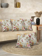 Floral Olive Anokhi Cotton Cushion Covers - 16x16 Inches - EasyGoods India