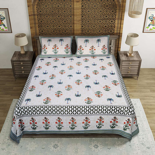 EasyGoods® Premium Jaipuri Ethnic Cotton Bedsheet Set - EasyGoods India