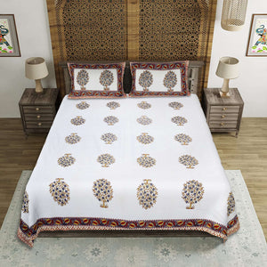 EasyGoods® Premium Jaipuri Ethnic Cotton Bedsheet Set - EasyGoods India