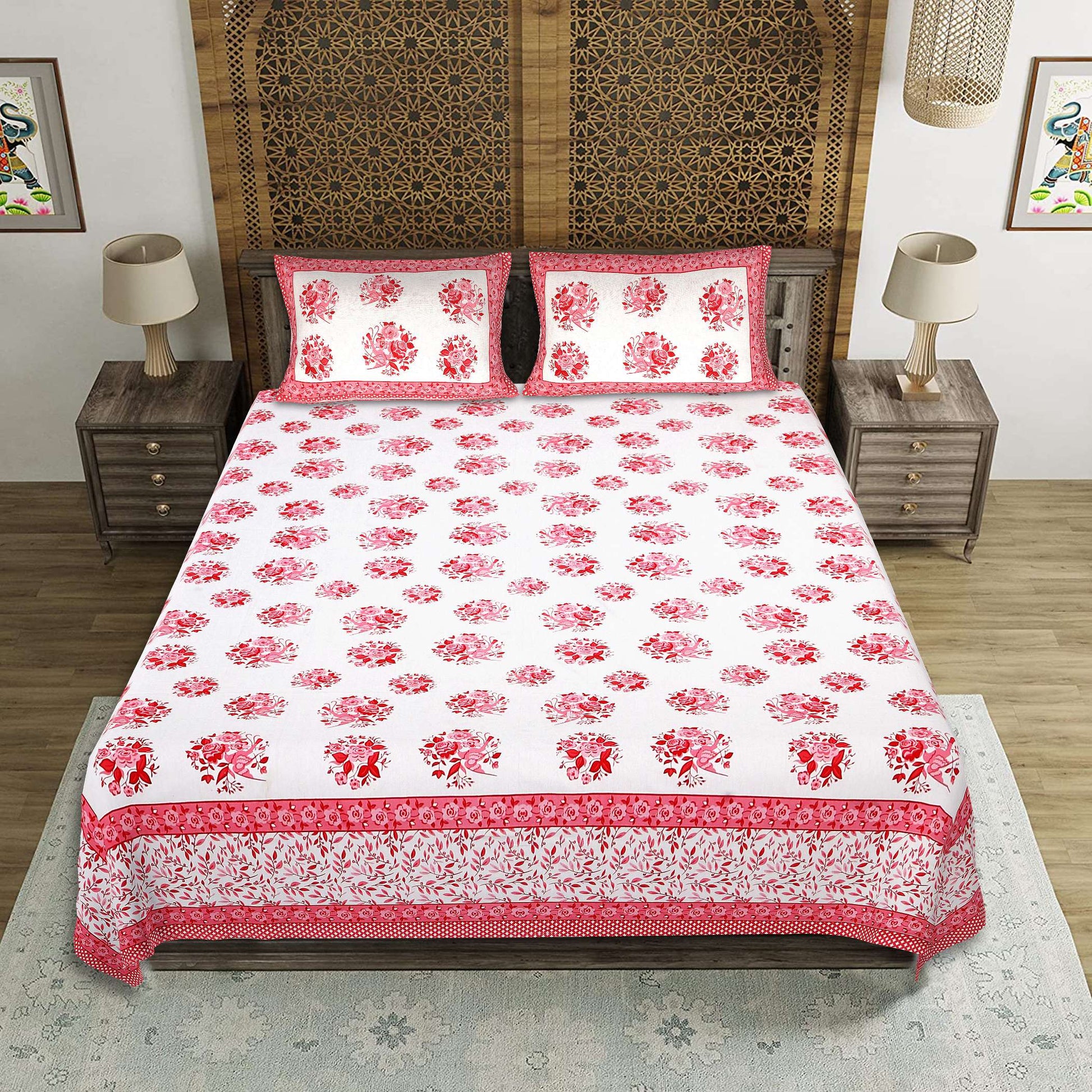 EasyGoods® Premium Jaipuri Ethnic Cotton Bedsheet Set - EasyGoods India