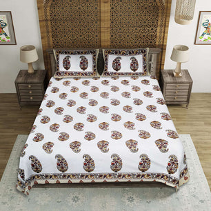 EasyGoods® Premium Jaipuri Ethnic Cotton Bedsheet Set - EasyGoods India