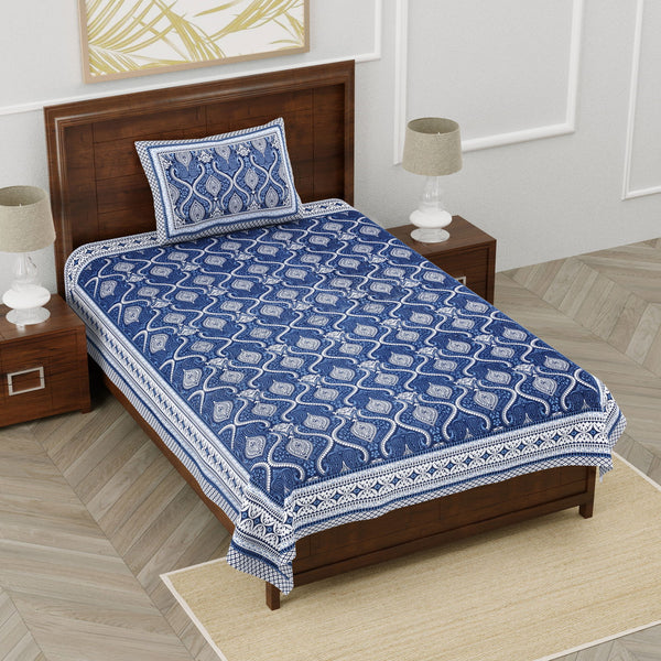Heska Ethnic Floral Bedsheet - Blush - EasyGoods India