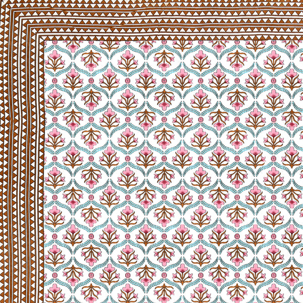 Kalakriti Satrangi Botanica Pure Cotton  Bedsheet with 2 Pillow Covers