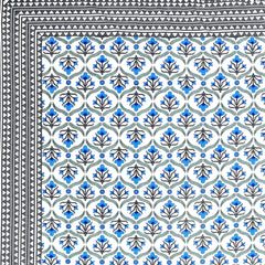 Kalakriti Indigo Charm Pure Cotton Bedsheet with 2 Pillow Covers