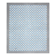 Kalakriti Indigo Charm Pure Cotton Bedsheet with 2 Pillow Covers