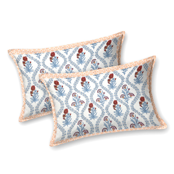 Ethnic Motifs Print Pure Cotton King Bedsheet with 2 Pillow Covers