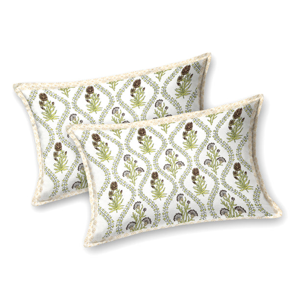 Kalakriti Zest & Bloom Pure Cotton Double Bedsheet with 2 Pillow Covers