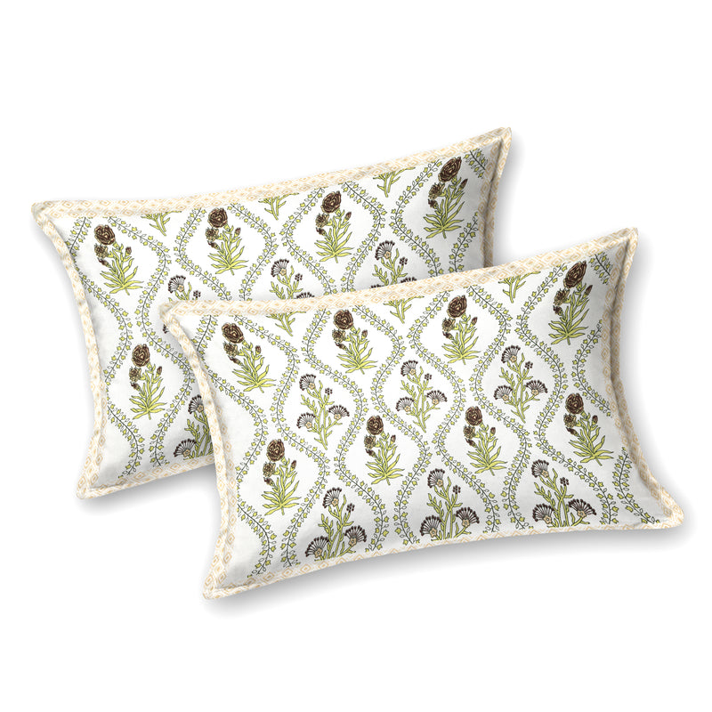Kalakriti Zest & Bloom Pure Cotton Double Bedsheet with 2 Pillow Covers