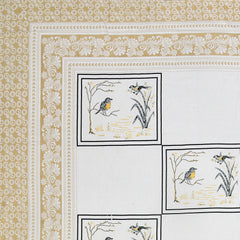 Kalakriti Chirping Dreams Pure Cotton Double Bedsheet with 2 Pillow Covers