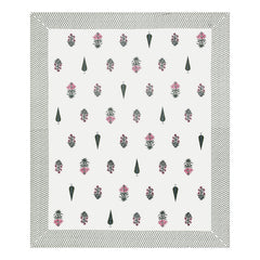 Kalakarti  Floral Pure Cotton King Bedsheet  with 2 Pillow Covers