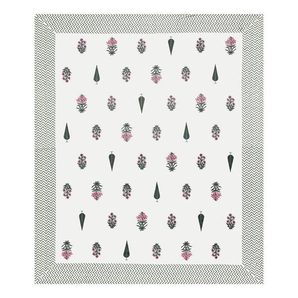 Kalakarti  Floral Pure Cotton King Bedsheet  with 2 Pillow Covers